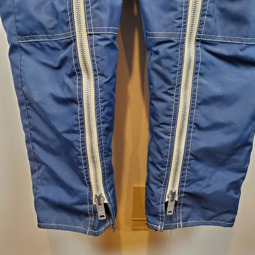 Vintage 1970s Double Zip Snowmobile Suit Size M Mens Rockabilly Astronaut Retro - Picture 3 of 15